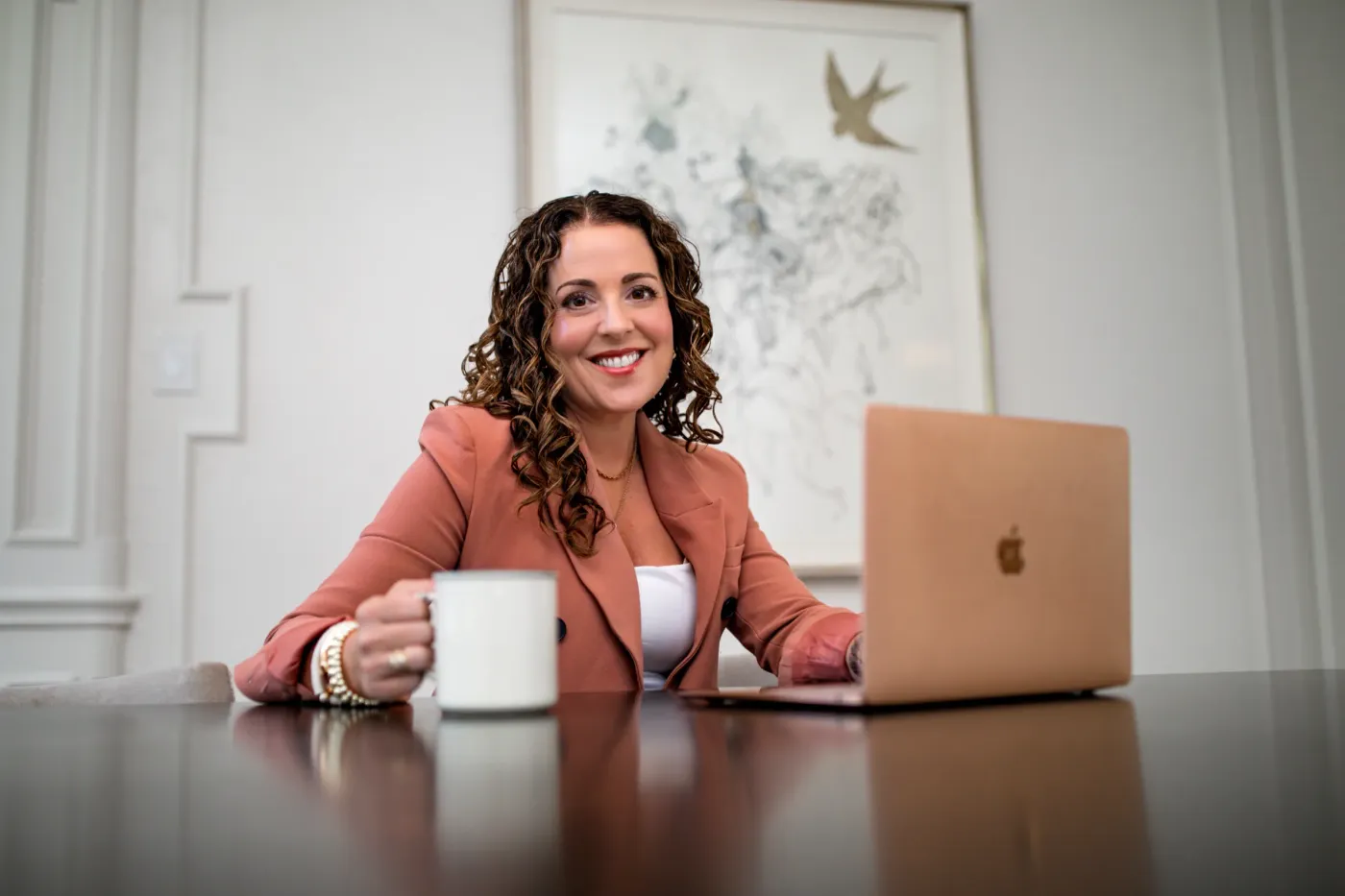 Kim Barnhart, founder of TruNorth Realty Group, at her desk